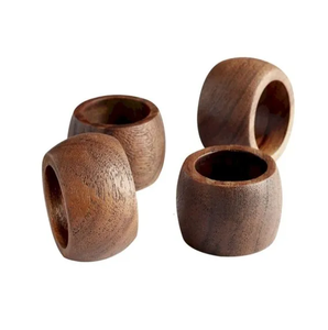 Anneau de serviette en bois personnalisé top vente rond pour mariage porte-serviettes en bois personnaliser conception supérieure d'emballage - Product Image 5