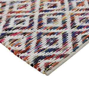 Tapis floral moderne ultra doux au toucher en velours noué à la main Tapis en jute Lavage facile pour chambre d'enfant Design coloré en laine - Product Image 2