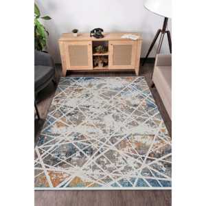 Alfombra Moderna Multicolor Netline Home HL006, 100% Poliéster, No Desprende Pelusa, Fácil de Limpiar, Duradera, 80x150 cm, para Dormitorio y Estudio - Product Image 5