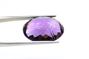 Piedra preciosa facetada de amatista natural, gemas de amatista talladas en forma ovalada, piedra púrpura de sombra profunda para la fabricación de joyas - Product Image 6