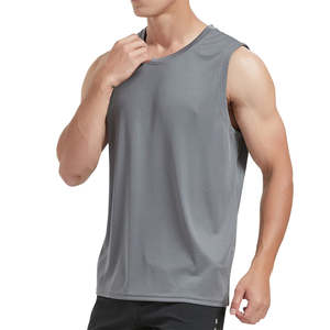 Hot Selling Custom Logo Blank Cotton Workout Men Tank <b>Top</b> Sleeveless T Shirt <b>Oversize</b> Cut Off Fitness Gym Tank <b>Top</b> For Men - Product Image 6
