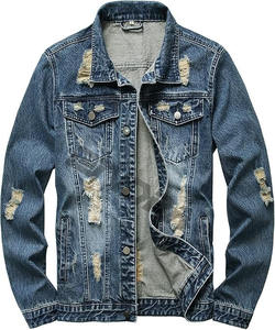 Design personnalisé Vestes en jean pour hommes col montant hiver respirant décontracté vêtements d'extérieur pour hommes - Product Image 1