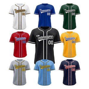 Maillot de baseball d'équipe personnalisé pour hommes avec coutures boutonnées sur le devant et tissu respirant pour le jour du match - Product Image 1