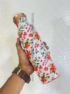 ÉXITO DE VENTAS Botella 100% de Cobre Puro Beneficios Ayurvédicos |   Vaso de Yoga Unisex con Forma Curva y Acabado Mate para Beber Directo - Product Image 6