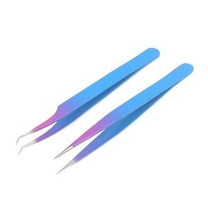 Propre conception fabriqué en usine pince à cils marque privée pince à cils personnalisée fournitures en gros volume droit pince à cils - Product Image 1