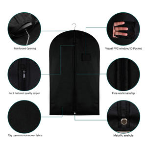 Custodia Pieghevole Personalizzata per Abiti, Trasparente in Tessuto Non Tessuto, per Abiti da Uomo, Abiti da Sposa di Lusso, Borsa Porta Abiti con Cerniera - Product Image 5