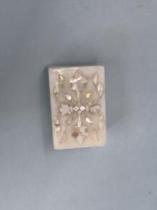 Joyero de mármol blanco moderno al por mayor, almacenamiento de piedra de lujo hecho a mano con Incrustaciones de nácar para anillos - Product Image 4