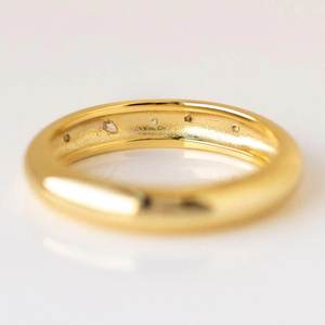 Anillo de Boda Moderno para Mujer, Diseño Único, Plata de Ley 925 con Incrustaciones de Moissanita y Baño de Oro de 18k - Product Image 3