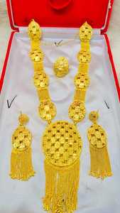 FRANCE Trendy Bridal Jewellery <b>for</b> Turkey Marriage Long <b>Necklace</b> Set With Earrings <b>for</b> Women <b>Charm</b> Ready to Ship - Product Image 5