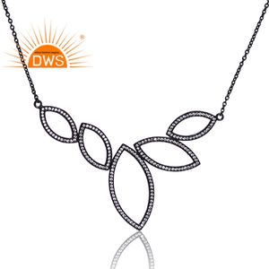 Meilleure vente pendentif en pierre précieuse Cz naturelle plaquée rhodium noir argent fabricant de bijoux de conception personnalisée - Product Image 2