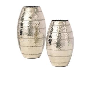 Vase à fleurs décoratif en aluminium gravé à la main pour la maison d'hôtel et le restaurant - Product Image 4