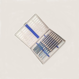 Best Quality 8-Piece Steel and Stainless Steel Dental Implant Chisel Set Manual Instrument with Cassette Dental Implant Chisel