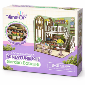TOFOAM Kit de Manualidades DIY para Niños, 5 Estilos de Casitas de Hormigón, Kit de Madera para Pequeño Café, Casa en Miniatura - Product Image 4