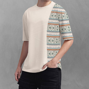Camiseta de Algodón y Fibra de Bambú de Primera Calidad para Hombre, Verano, Holgada, Gruesa, Tallas Grandes, Transpirable, Personalizable, ODM - Product Image 2