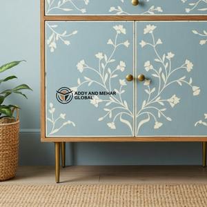 ตู้ดีไซน์ลายดอกไม้สลักกระดูกพิเศษสำหรับห้องโถงหรือห้องรับประทานอาหารและห้องนอนพร้อมขายได้ตามต้องการ - Product Image 5