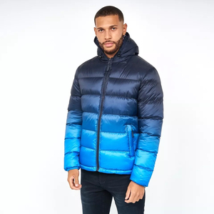 Venta al por mayor 2025 personalizado ligero Puffer chaquetas hombres elegante funcional burbuja Stand Collar invierno lona frente a prueba de viento - Product Image 1