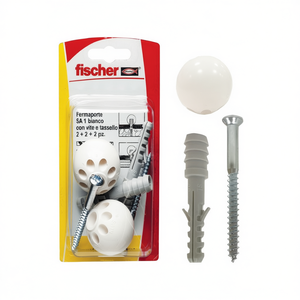 Fischer 504638 Tope de puerta blanco de 30 mm Parcolpi Sa 1N K, juego de 2 piezas - Product Image 2