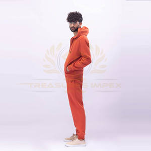 Conjunto personalizado de 2 piezas para mujer, de algodón de invierno y pantalones de chándal Sudadera con capucha, traje para correr, chándal liso, sudadera con cremallera y pantalón con cordón - Product Image 4