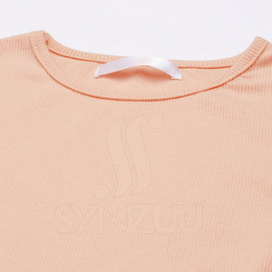 Top corto de mujer de calidad superior superventas Venta en línea Top corto de mujer Top corto de color sólido - Product Image 5