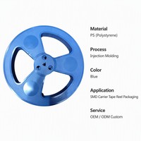 Bobina Porta Componenti Elettronici in Plastica Stampata a Iniezione, Blu PS, Direttamente dalla Fabbrica