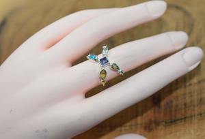 Bague classique pour femme, style bohème tendance, en argent sterling 925, multi-pierres précieuses, faite à la main, pour cadeau de fête - Product Image 2