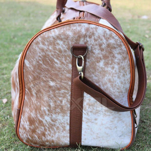 Bolsas de lona de piel de vaca personalizadas con su propio diseño, el mejor material duradero y ligero con forro de poliéster, Etiqueta Privada - Product Image 5