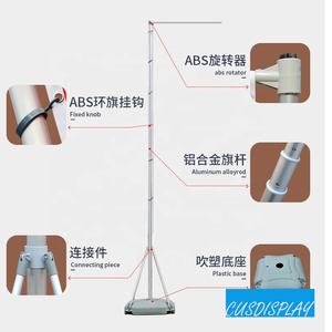 علم نوبوري تلسكوبي ضخم مخصص للفعاليات الخارجية الكبيرة، راية إعلانية 5م 7م مستطيلة الشكل، علم عملاق مع سارية ألومنيوم - Product Image 6