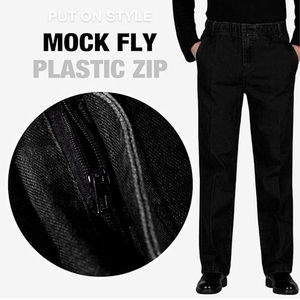 กางเกงยีนส์ทรงตรงผู้ชายสั่งทำขายส่ง แห้งเร็ว กันลม ระบายอากาศได้ดี สำหรับทุกฤดู สีกลาง สำหรับขายออนไลน์ - Product Image 3