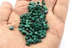 อัญมณีมาลาไคต์สีเขียวไม่ขัดเงา2-4มม. 50ชิ้นมาลาไคต์สีเขียวดิบธรรมชาติสำหรับเครื่องประดับลำคออัญมณีหลวม - Product Image 3