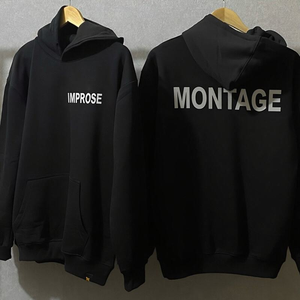 Jersey brillante de talla grande para hombre, gráfico de diseñador, luz reflectante de invierno, informal, logotipo personalizado, Sudadera con capucha con estampado de lana de algodón 100% - Product Image 2