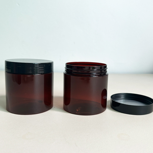 Botella de plástico de boca ancha PET marrón de 200ml para envasado de alimentos, tarro sellado, tarros en polvo, tarros de plástico en polvo para té, almacenamiento de alimentos secos - Product Image 5
