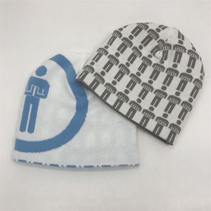 หมวกบีนนี่ถักลายแจ็คการ์ดคุณภาพสูงแบบกลับด้านได้สำหรับฤดูหนาว  ลายปัก 3 มิติ ออกแบบเองได้  ไซส์ผู้ใหญ่แบบยูนิเซ็กซ์ ขายส่ง - Product Image 4