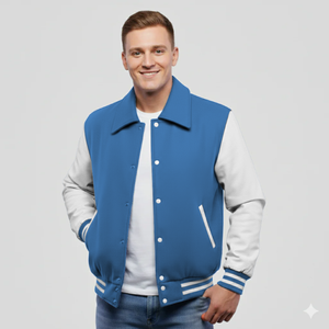 Unisex Winter Varsity Jacket <b>Covered</b> <b>Button</b> Closure Customized Color Logo Front Hooded Windproof Streetwear Style Outdoor Use - Product Image 4