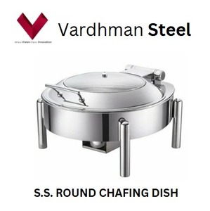 Plat chauffant rond en acier inoxydable personnalisé avec logo, 7L, idéal pour la restauration et les grands rassemblements, plat chauffant rond en acier inoxydable de 7L - Product Image 4