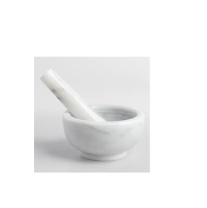 หินอ่อนสีขาวธรรมชาติ4 "ปูนและสากและเครื่องครัวและร้านอาหารและใช้ทำด้วยมือสำหรับขายร้อน - Product Image 1