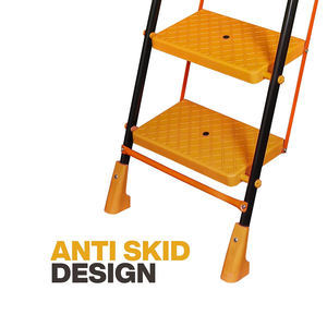 บันไดพับได้อุตสาหกรรม 5 ขั้น ยี่ห้อ Parasnath รุ่น Kohinoor ผลิตจากเหล็กอัลลอยด์ สำหรับใช้ในอพาร์ทเมนต์และบ้าน ป้องกันการลื่น แข็งแรง ทนทาน ขนาด 5.2 ฟุต - Product Image 5