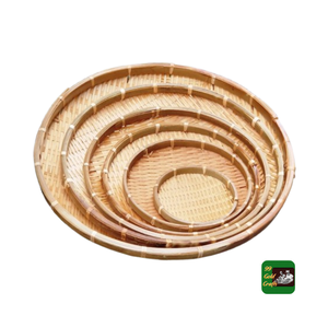 Vietnam Top Trend Decor Round Bamboo Tray Flat Winnowing Basket Handmade Durable Flexible Tray With Classical Style - Product Image 6