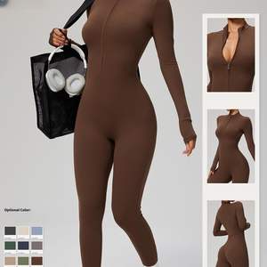 New <b>Gym</b> Fitness <b>Sets</b> Women <b>Long</b> <b>Sleeve</b> Jumpsuits One Pieces Breathable Yoga Legging Plus Size Yoga Outfit Pilates Wear - Product Image 3