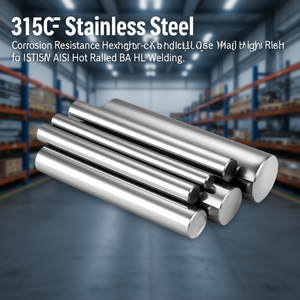 Barres en acier inoxydable 316L, résistantes à la corrosion, motif hexagonal brillant, pour usage médical, ASTM AISI, laminées à chaud BA HL, soudage - Product Image 1
