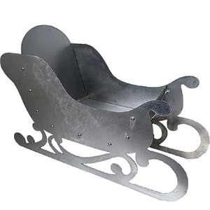 อุปกรณ์ตกแต่งโต๊ะเลื่อนหิมะโลหะเคลือบสังกะสีสไตล์วินเทจสำหรับตกแต่งคริสต์มาส - Product Image 1