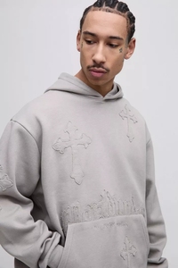 Custom <b>Men's</b> Plus Oversized Worldwide <b>Cross</b> Applique Tracksuits Casual Wear Breathable And Comfortable Tracksuit For <b>Men</b> - Product Image 3