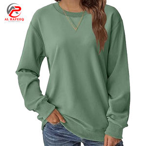 เสื้อสเวตเตอร์ลำลองคอกลมของผู้หญิงเสื้อสวมหัวแขนยาวสั่งตัดโลโก้ได้ตามต้องการเสื้อสเวตเตอร์เปล่าขนาดพลัสไซส์มีกระเป๋า - Product Image 3