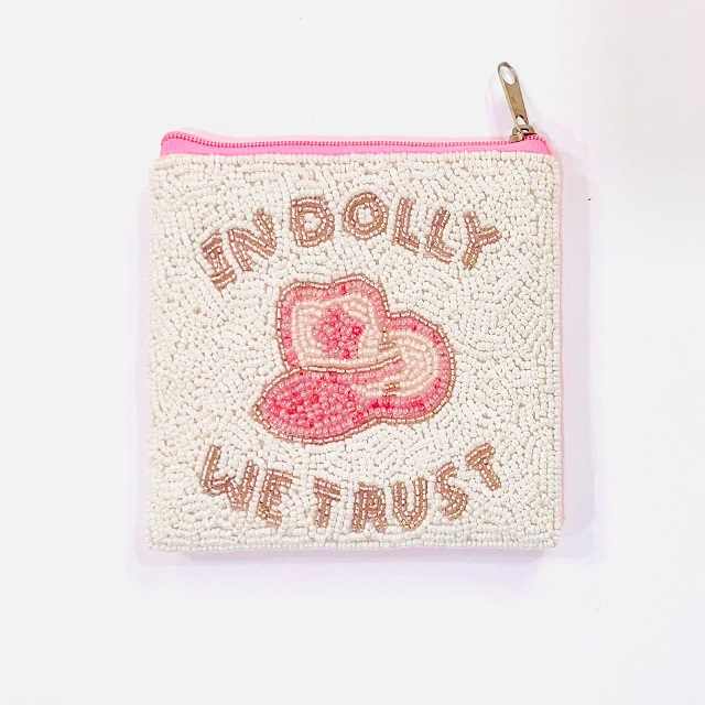 Hot Sell Handmade Purse Beaded Dolly Parton Pouch Multipurpose Cosmetic Organizer Mini Pouch Seed Beaded Easy Storage Coin Purse