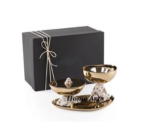 Mabkhar en acier inoxydable avec plateau de boîte de rangement et base en aluminium Brûleur Bakhoor décoratif de qualité supérieure - Product Image 1