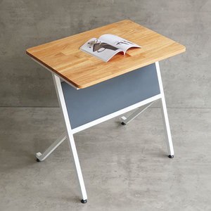 Bureau professeur/élève 70x50cm avec plateau en bois d'hévéa et pieds en métal thermolaqué PSD032 - Product Image 4