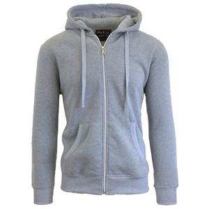 Sweat à capuche en molleton zippé décontracté pour hommes, pull à capuche à manches longues et coupe ample, hauts Streetwear personnalisés avec motif solide - Product Image 4