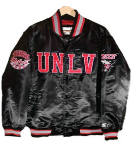 Veste universitaire personnalisée pour homme, service OEM, satin brodé, imperméable, réversible, coupe-vent d'hiver - Product Image 3