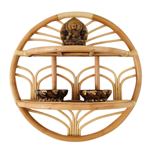 Étagère murale d'angle en rotin bohème unique en gros, meubles de maison, décoration murale, prix intéressant en provenance du Vietnam - Product Image 6