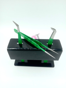 แหนบต่อขนตาสแตนเลสปลายเงินเคลือบผงขึ้นฉ่ายอุปกรณ์เสริมความงาม - Product Image 5