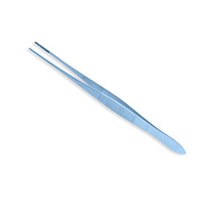 Pinces à pansements manuelles argentées réutilisables les plus vendues avec pointes dentelées, instruments chirurgicaux pour la chirurgie générale - Product Image 1